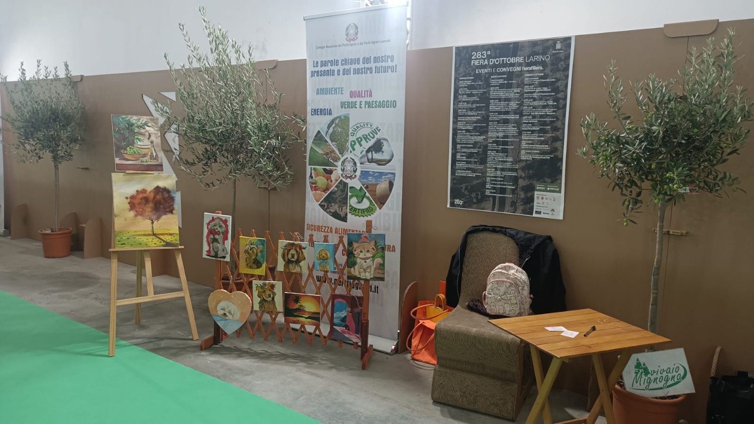 Quadri a olio tra gli ulivi alla fiera di Larino